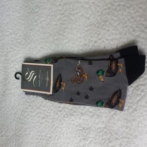 Sock Smith Mens Socks Lucky Ducks Sock Size 10-13 Shoe Size 7-12.5